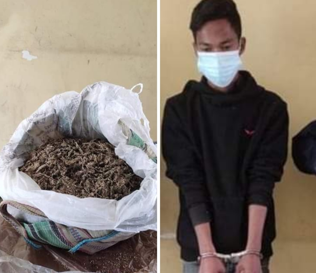 गाँजा सहित एक जना पक्राउ