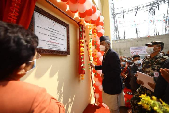 प्रधानमन्त्री देउवाद्वारा खिम्ती पावर सवस्टेशनको उद्घाटन