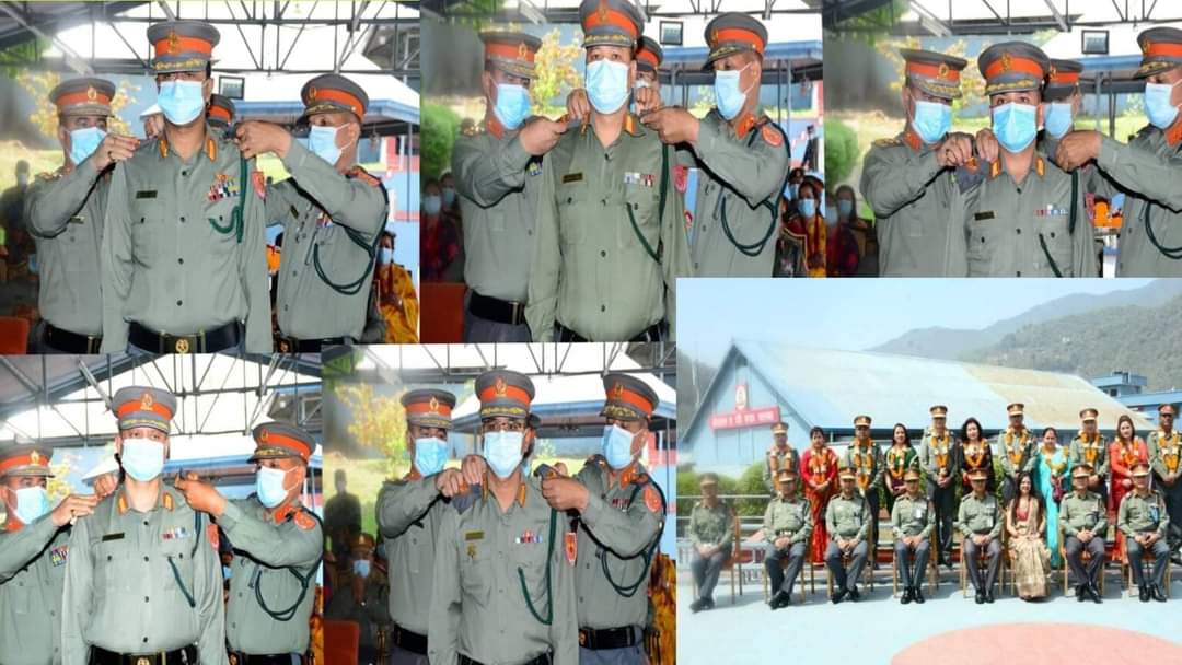 पाँच जना डीआईजीलाई महानिरीक्षक शैलेन्द्र खनालद्वारा दर्ज्यानी चिन्ह प्रदान