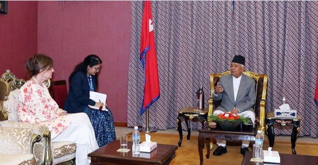 राष्ट्रपति पौडेलसँग अष्ट्रेलियन राजदूतको बिदाई भेट